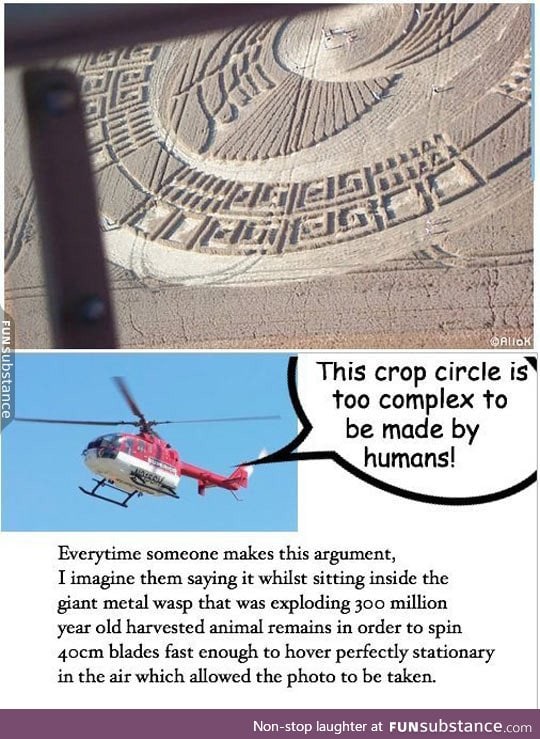 Crop circles vs. technology