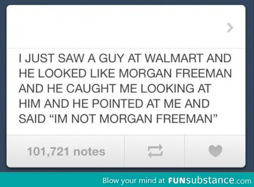 Morgan Freeman at WalMart