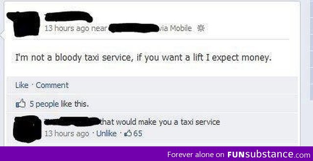 Not a taxi service