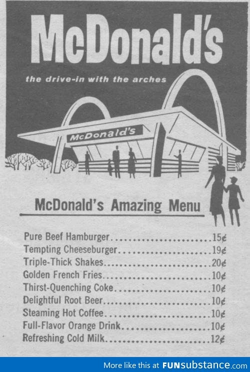 Original McDonalds Menu