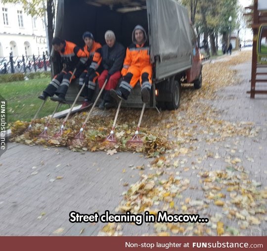 Russian street cleaning