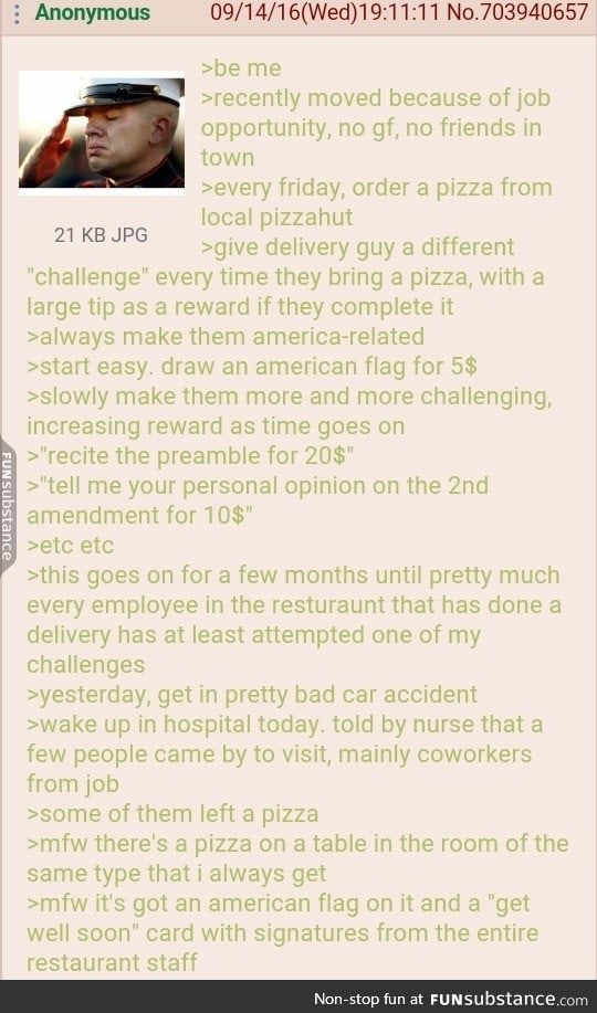 Anon orders Pizza Hut