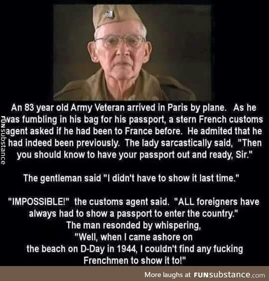 French rekt by veteran