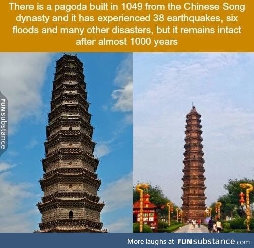 Pagoda can survive any earthquake