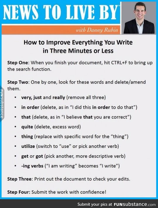 Improve everything you write