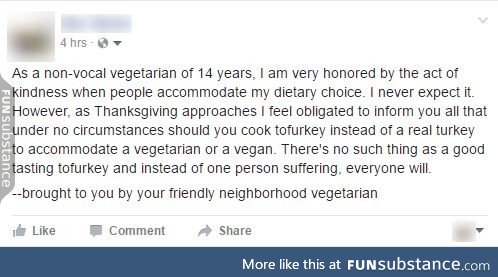 Found a good vegetarian!