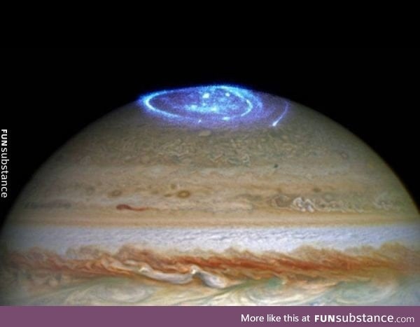 Jupiter's "northern lights" are larger than earth