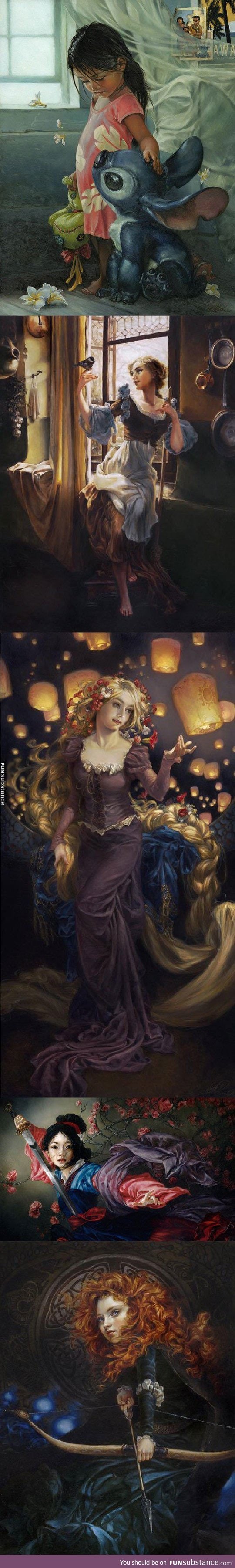 Disney oil painting masterpieces