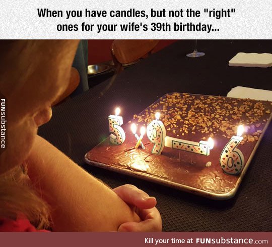 When the candles are not the right ones