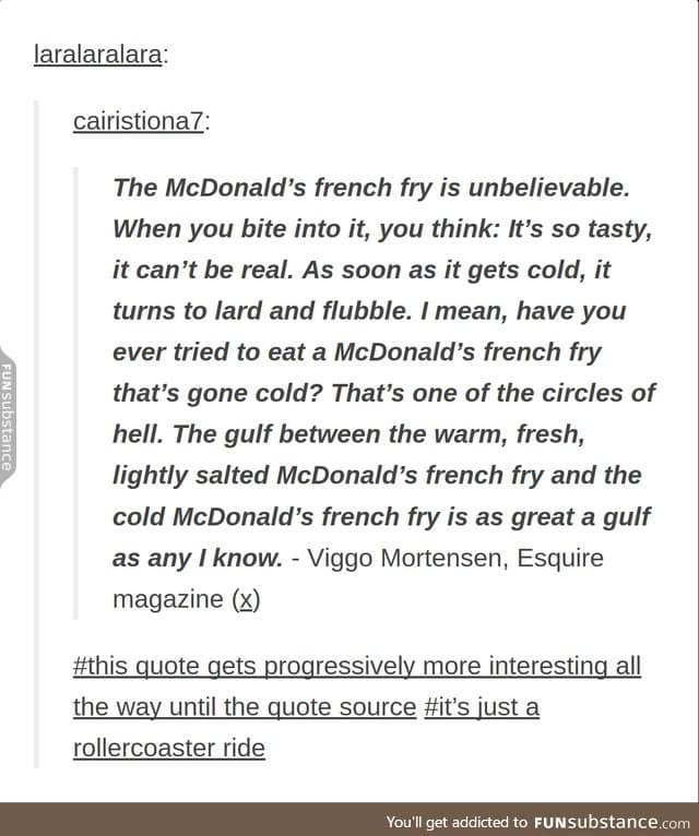 The McDonald's French Fry Phenomena