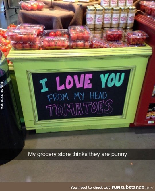 Punny grocery store