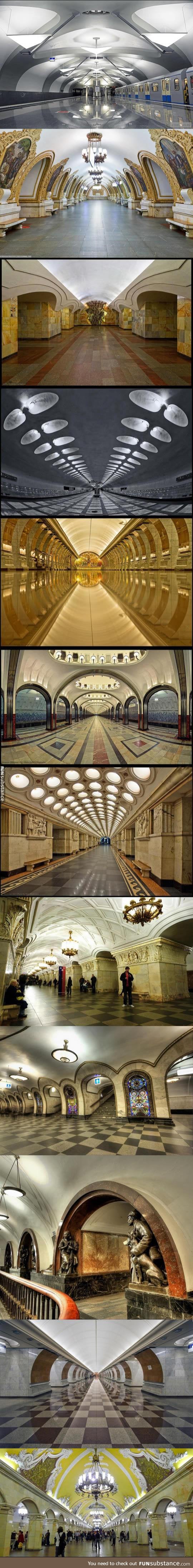 Moscow metro stations are magnificent