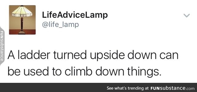 Upside down ladder