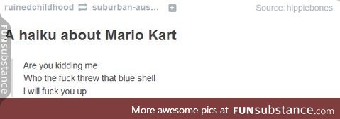 Mario Kart is intense
