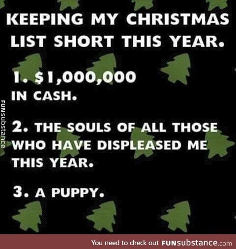 Short Christmas list