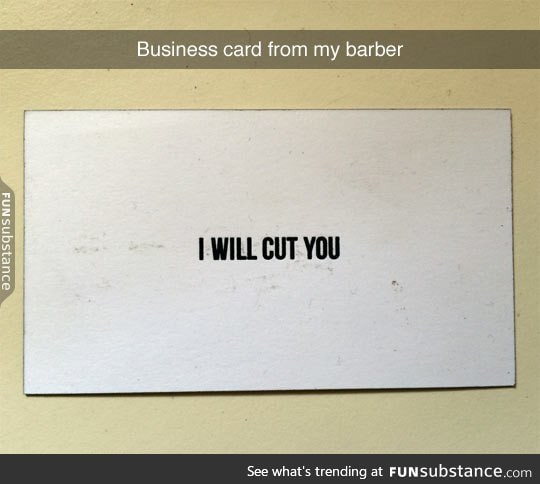 Awesome barber business card