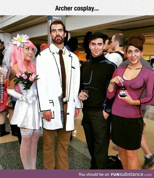 The cast from archer