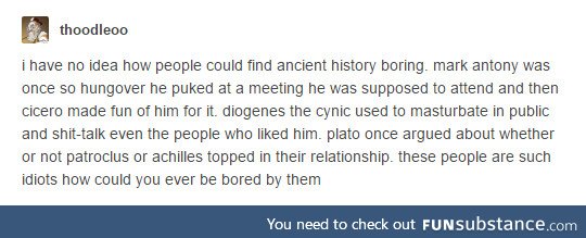 History is not boring