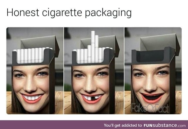 Honest cigarette packaging