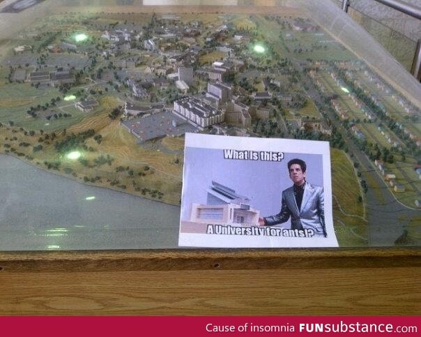 Scale model of local university. Thanks whoever did this
