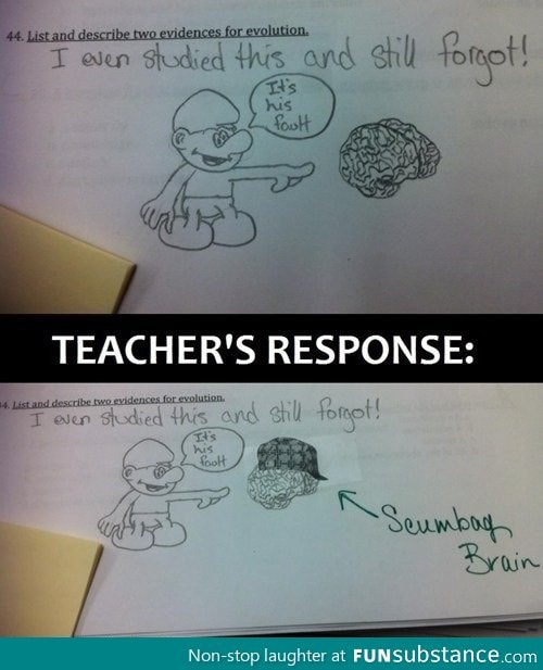 Teacher's sense of humor