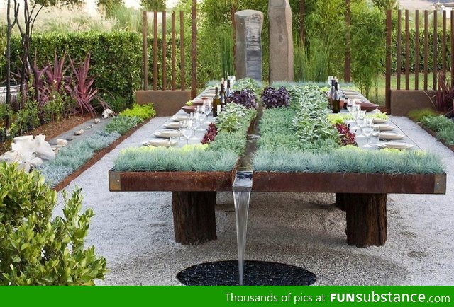 Cool garden table