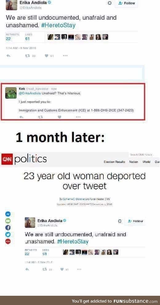 Chick got deported over a tweet