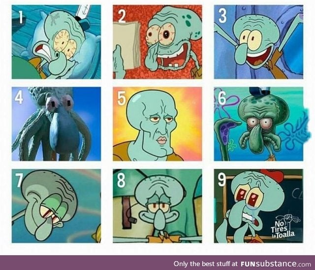 Based on the Squiduard's scale, how do you feel today?
