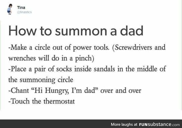 How to summon a dad