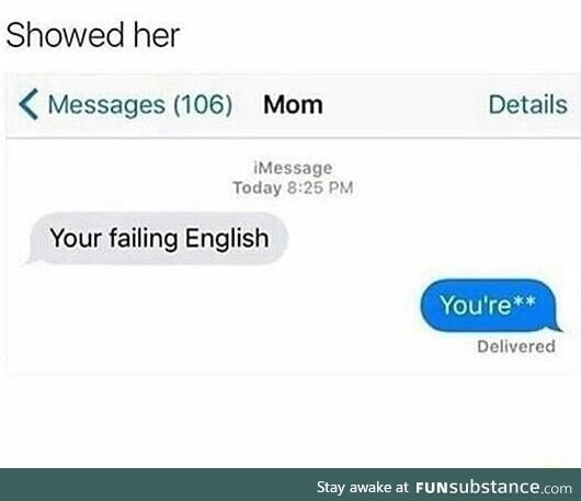 Failing english