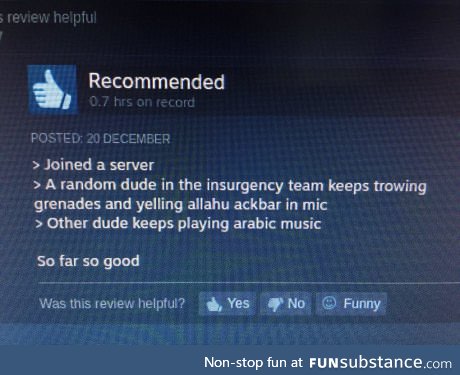 Helpful steam reviews are helpful