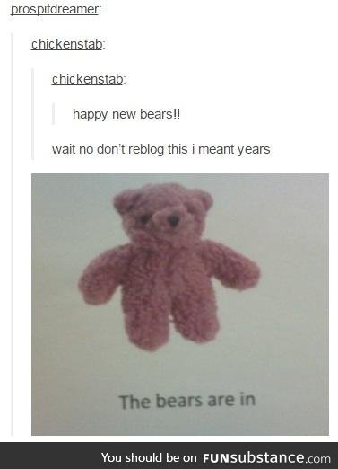 I know it's a little late, but happy new bear!