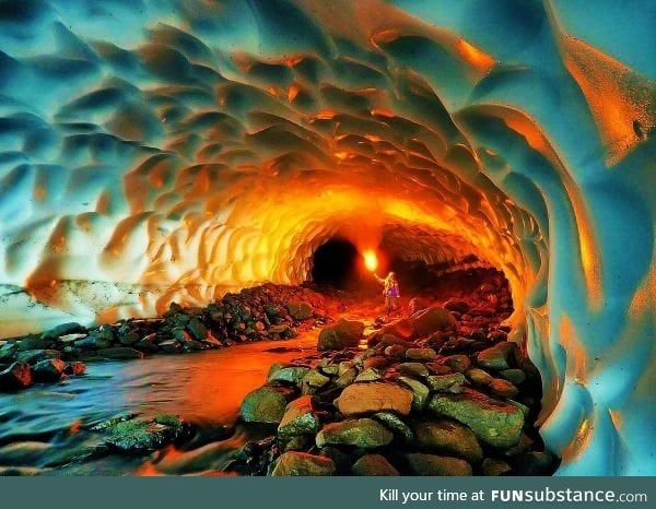 Kamchatka ice cave, russia