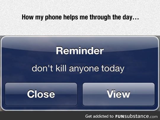 Daily phone reminder