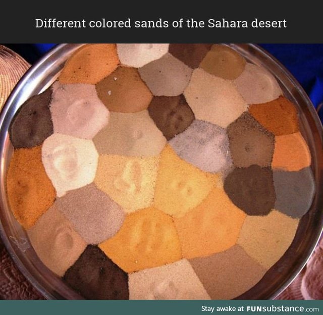 Sand colors in Sahara