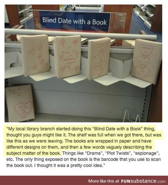 Blind date with a book, brilliant idea