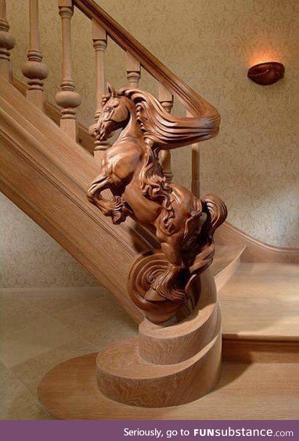 Beautiful horse bannister