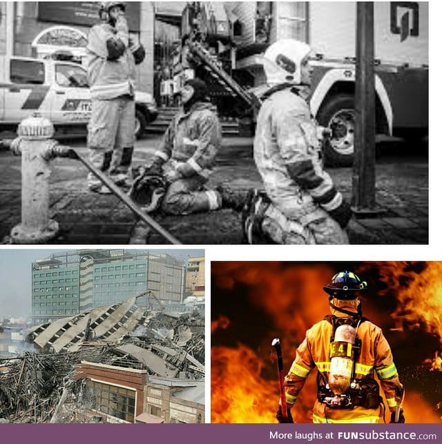 Pray for Iranian firefighters trapped under the ruins of #plasco_building