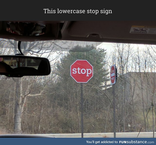 Rare stop sign