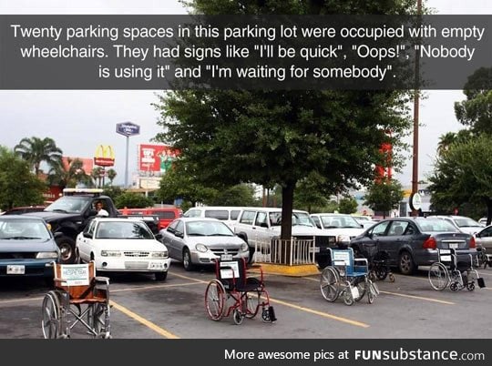 People kept abusing handicapped parking spots, then this happened