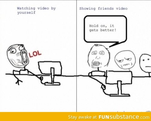 Showing funny videos