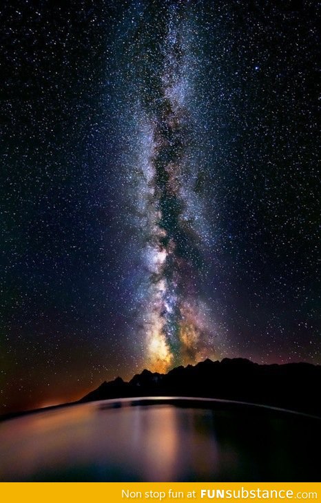 The Milky Way over lake titicaca, Peru