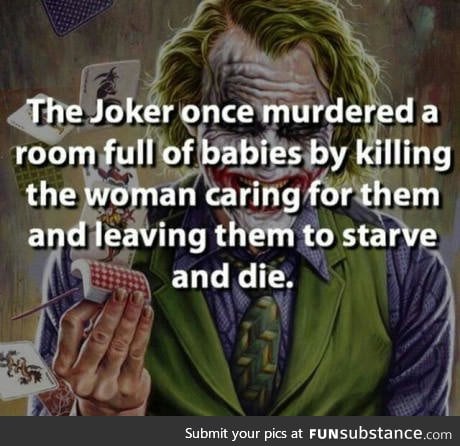 To all the edgy teens who can "relate" to the joker