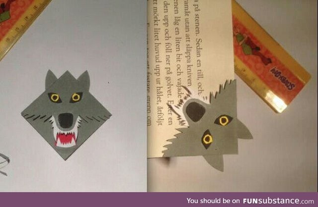 Wolf bookmark