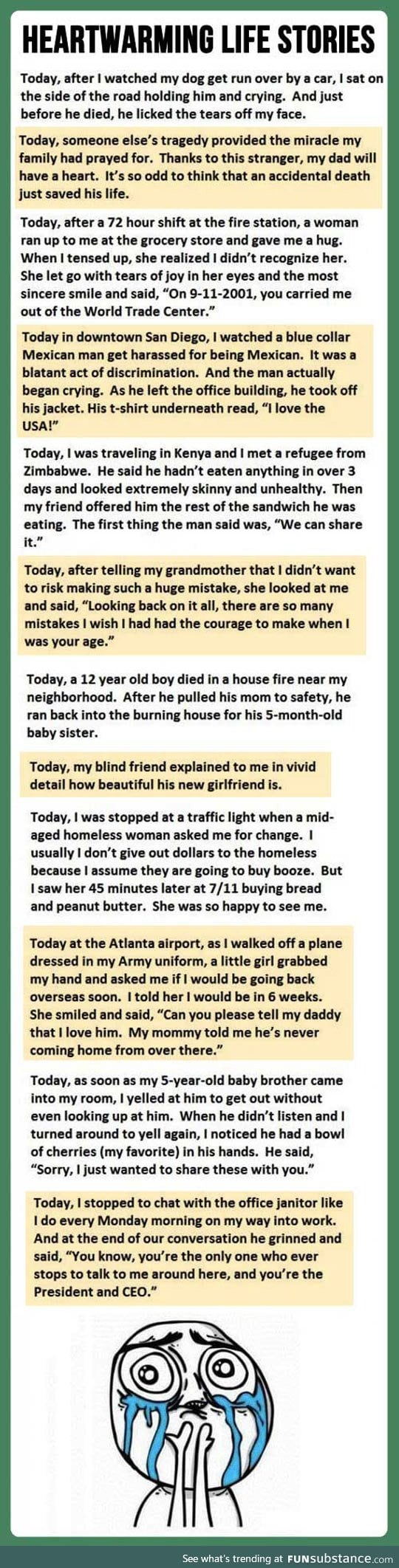 Heartwarming stories