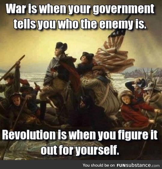 The difference between war and revolution