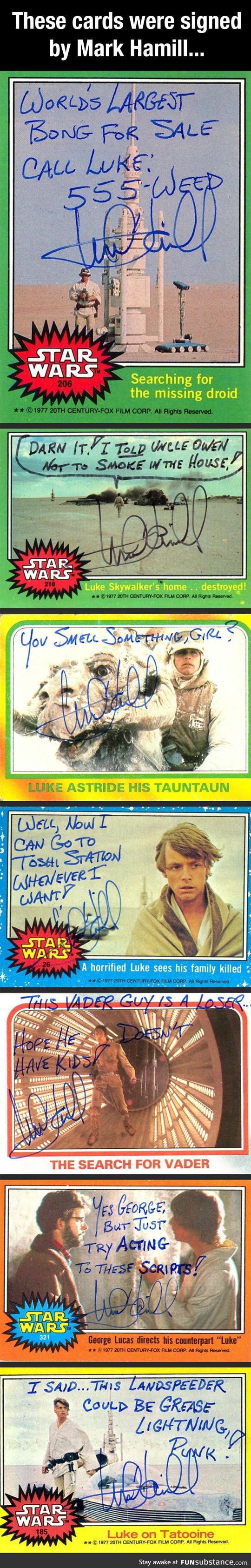 When you ask mark hamill for an autograph