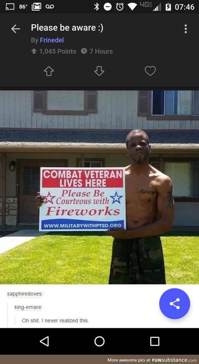 Combat veteran here