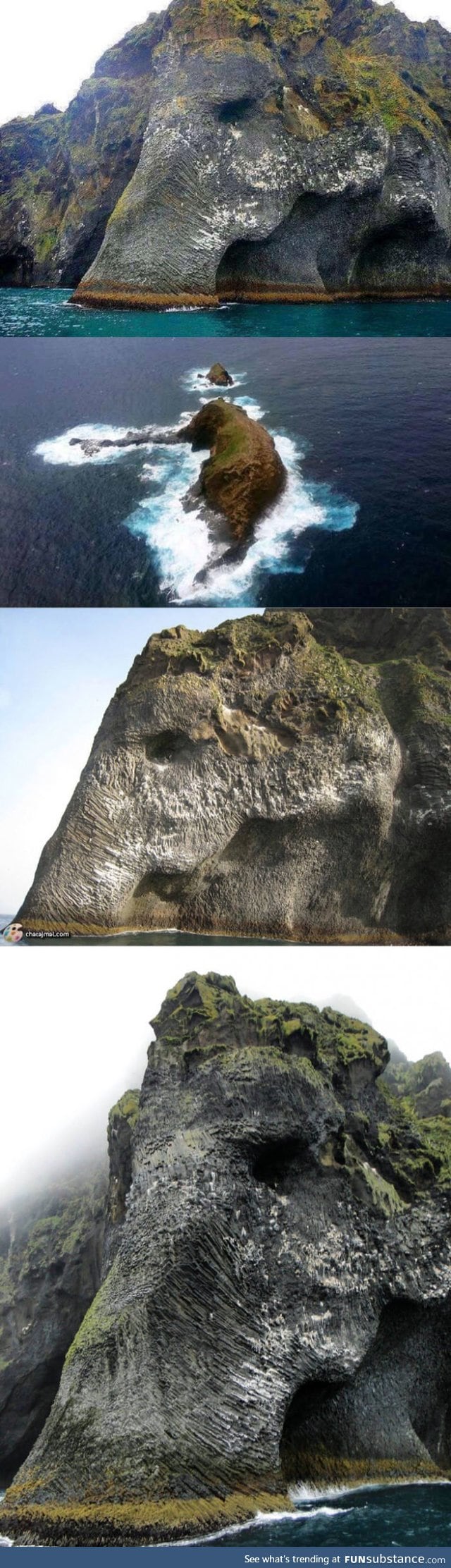 Elephant Rock in Heimaey, Iceland