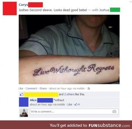 I think he may have at least one regret